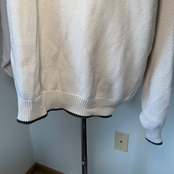 Vintage Embroidered Forrest Deer Soft Cream Crewneck Sweater - Picture 6 of 10